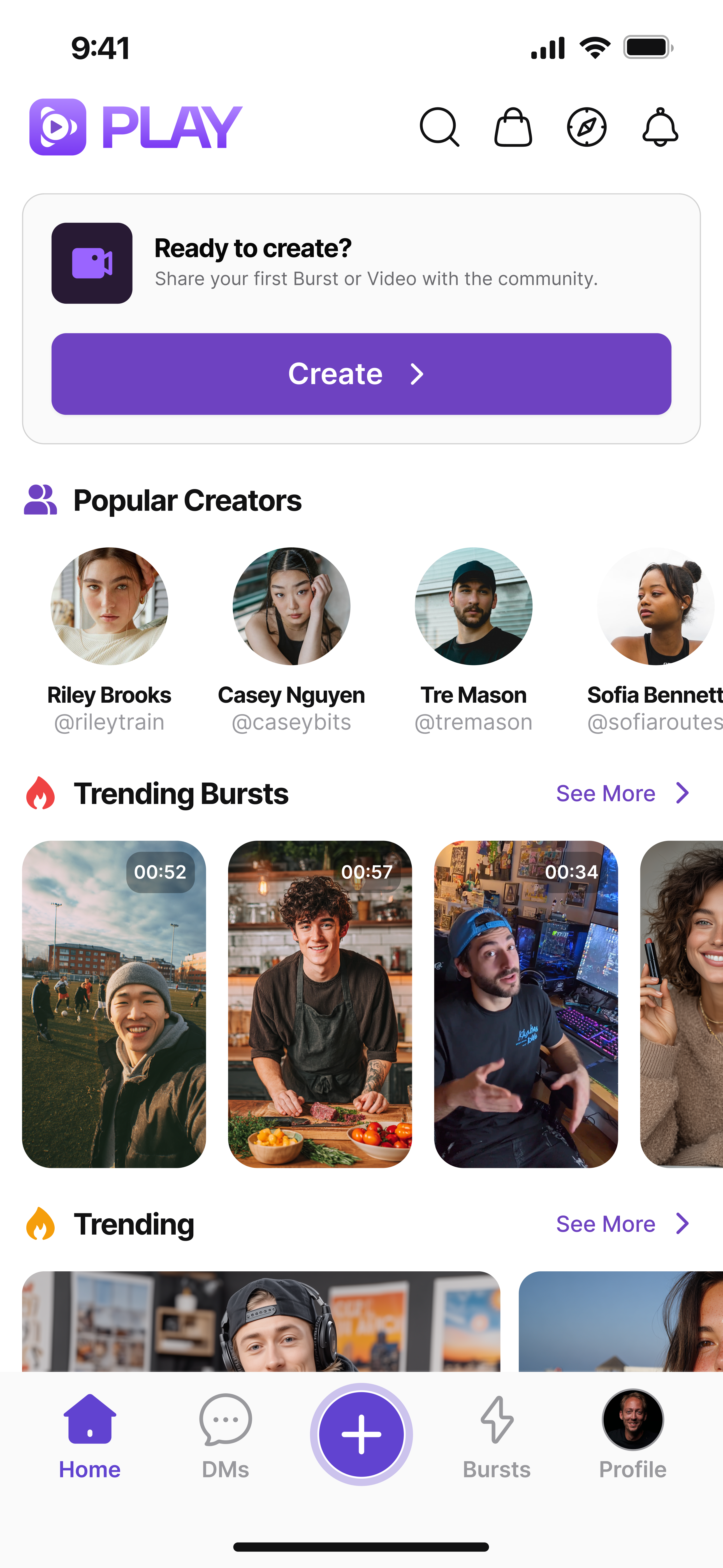Shop setup process inside Parler Play